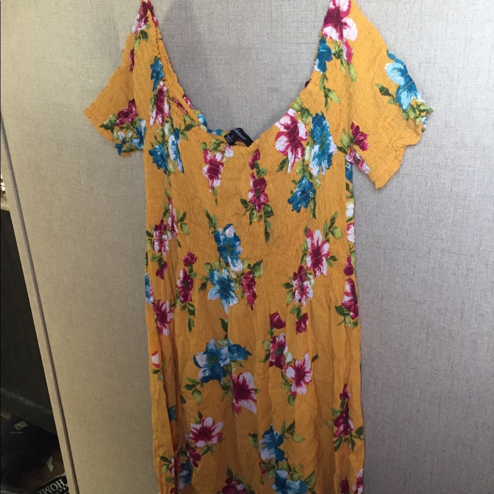 Yellow floral dress
